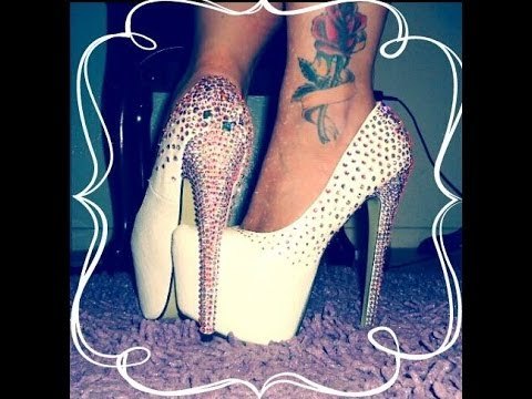 Decoración de zapatos con cristal