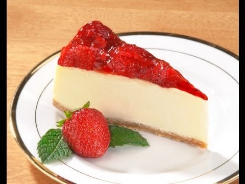 Rico pastel de queso frío