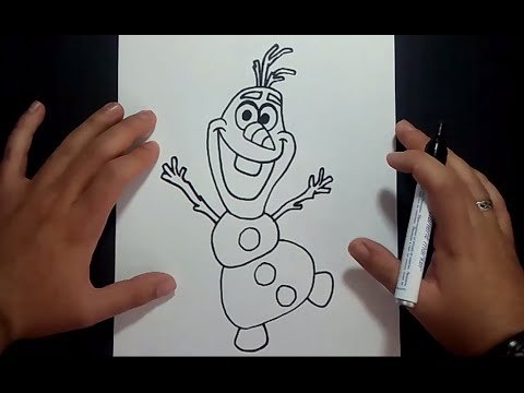 Como dibujar a Olaf de la pelicula Frozen