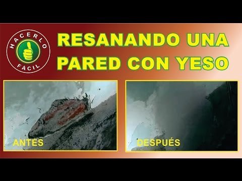 Resanar una pared con yeso