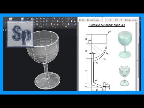 Autocad - Ejercicio paso a paso dibujar copa 3D 