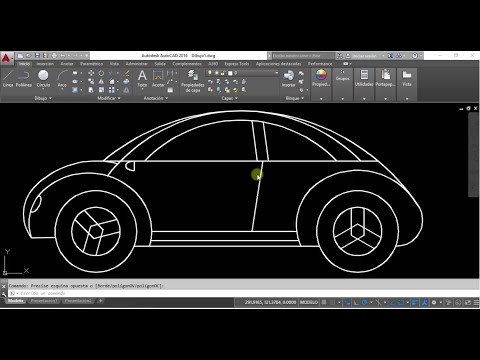 Autocad dibujo de un coche