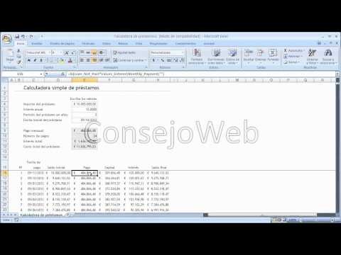 Calcular un préstamo con Excel