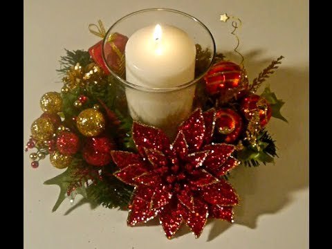 Sencillo centro de mesa navideño