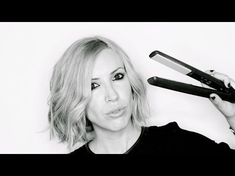 Cómo ondular el pelo corto con plancha