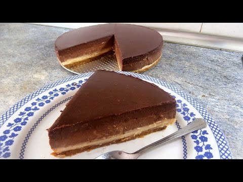 Tarta tres chocolates sin horno