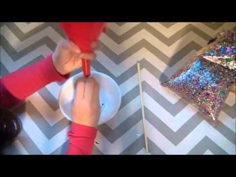 Rellena tus globos de brillantina 