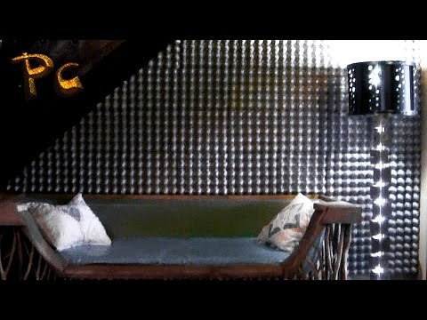 Decorar una pared con cartones de huevos