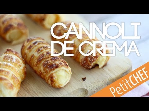 Cannoli con crema pastelera