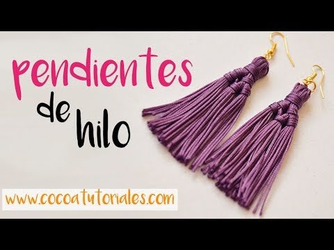 Pendientes caseros de hilo