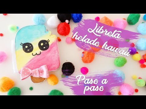 Libreta con forma de helado Kawaii
