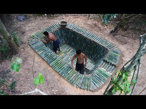 Construir una piscina de bambú