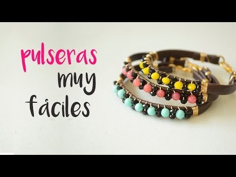 Cómo hacer una pulsera de cuero bonita y fácil 