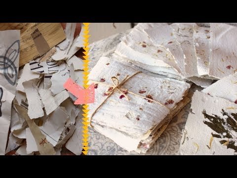Cómo hacer papel artesanal con papel usado