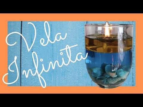 Vela infinita con agua y aceite