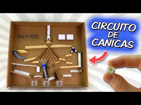 Circuito de canicas casero
