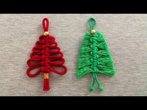 Arbolitos de navidad en macramé