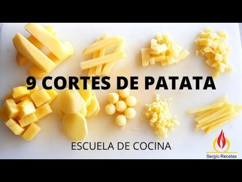 9 cortes de patata