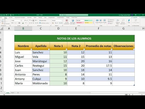 Cómo hacer una tabla Excel y aplicar formatos en celdas