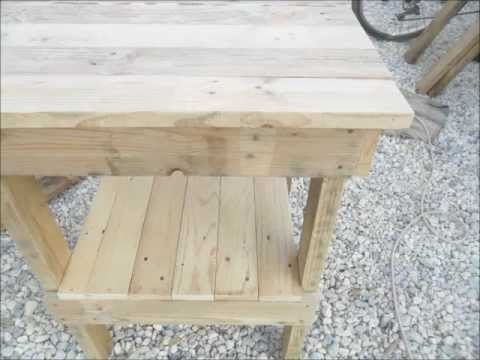 Mesa con madera de palets