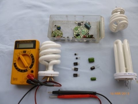 Reparación de bombillas bajo consumo