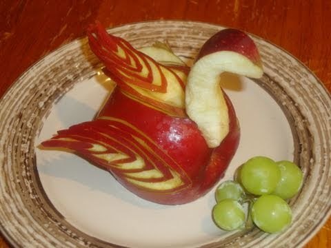 Manzana en forma de cisne