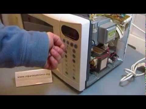 Componentes de un horno microondas