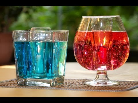 Centro de mesa de velas sumergibles