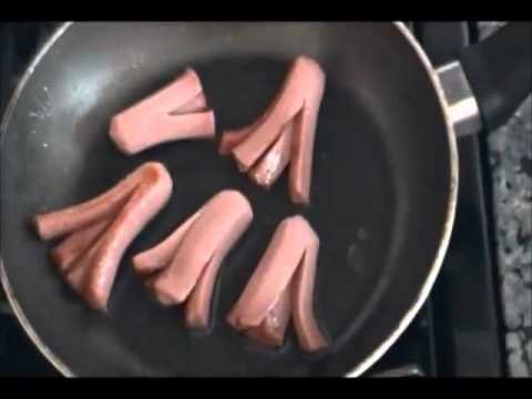 Pulpitos de salchichas fritas