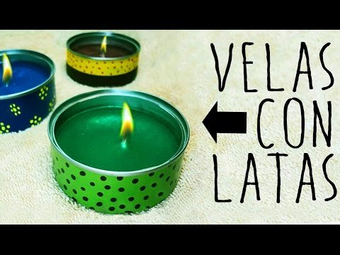 Velas con latas de atún