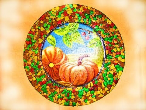 Mosaico con cáscara de huevo