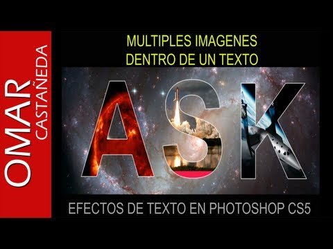 Photoshop CS5. Imágenes dentro de un texto