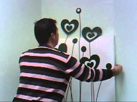 Instalación de vinilos decorativos en pared lisa