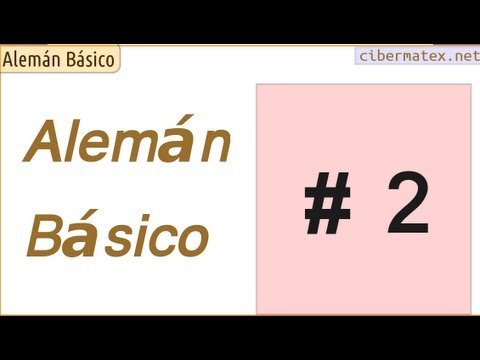 Alemán básico. Lección 2