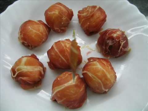 Chupa Chups de jamón y melón