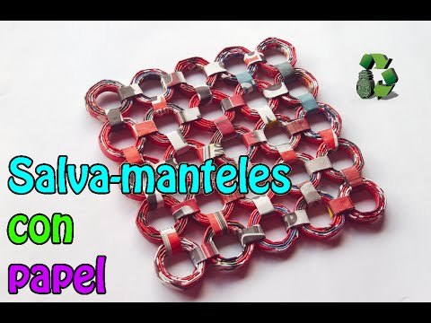 Salvamanteles con papel reciclado