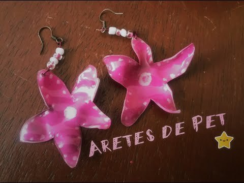 Pendientes de botellas de plástico