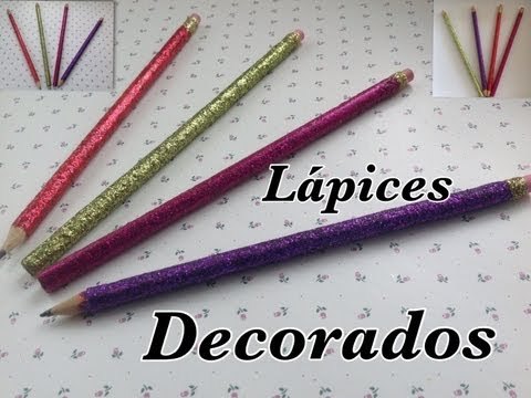 Lapicéros adornados con brillantina
