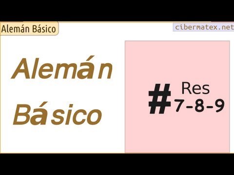 Alemán básico. Resúmen lecciones 7-9