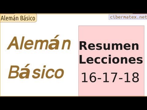 Alemán básico. Resumen lecciones 16-18