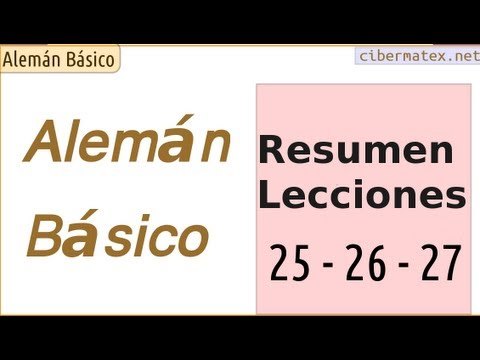 Alemán básico. Resumen 25-27