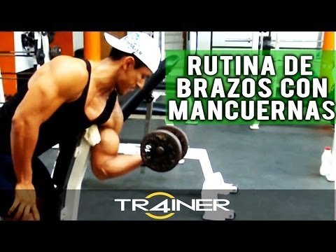 Rutina de brazos con mancuernas