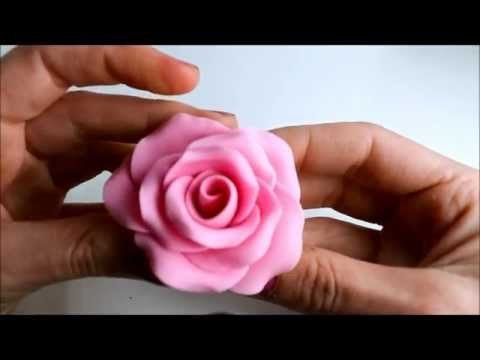 Como hacer una rosa de fondant