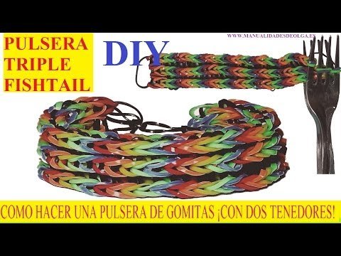 Como hacer pulsera Triple Fishtail