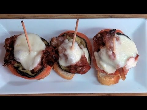 Pincho de berenjena y beicon