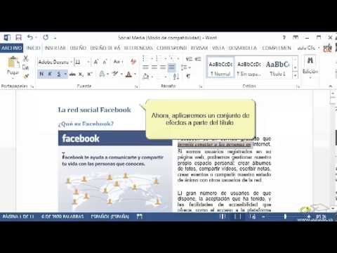 Curso de Word 2013. Parte 15