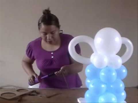 Centro de mesa con globos