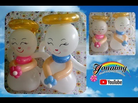 Como  hacer un angelito con globos