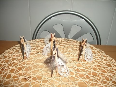 Detalle para bodas. Novios en forma de pinza