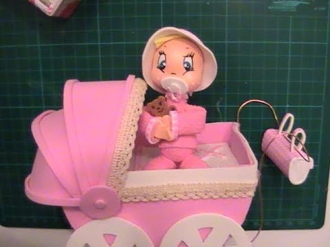 Cochecito de bebé de goma eva. Parte 2